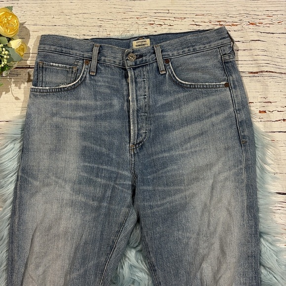 Citizens of Humanity Liya High Rise Classic Fit Torn Distressed Jeans - Picture 10 of 11